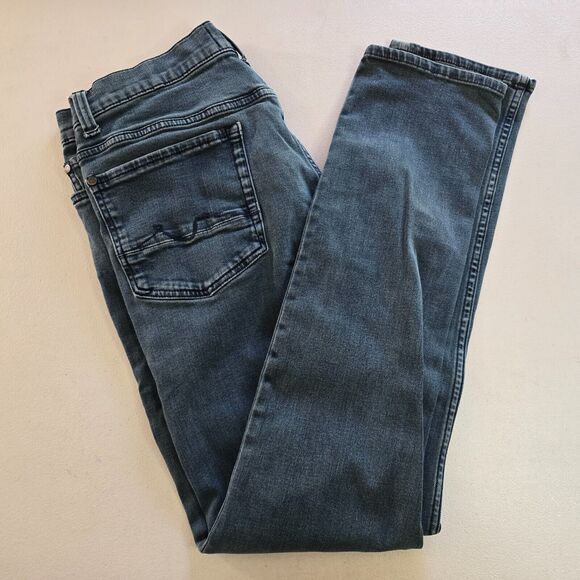 7 For All Mankind Jeans Men's 31 x 32 Blue Ronnie Luxe Performance Dk Wash Fade - Picture 11 of 16